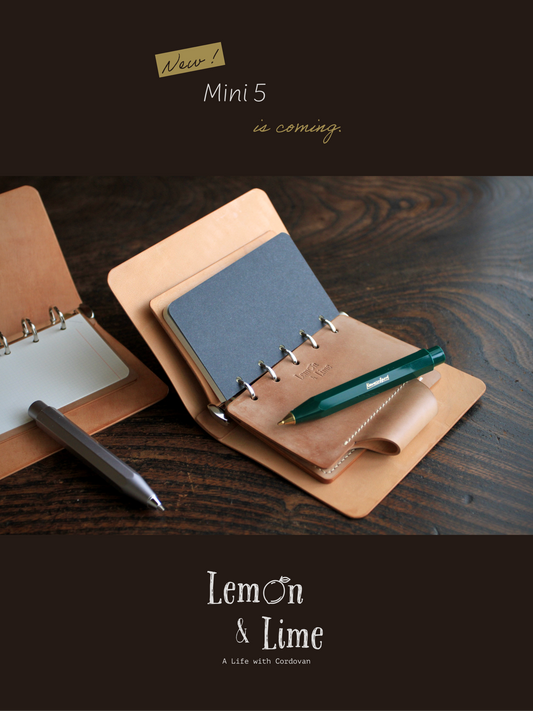 Shell Organizer (Mini 5 / 15mm)【Horween】シェルコードバンのシステム手帳 (ミニ5穴 / 15mm)