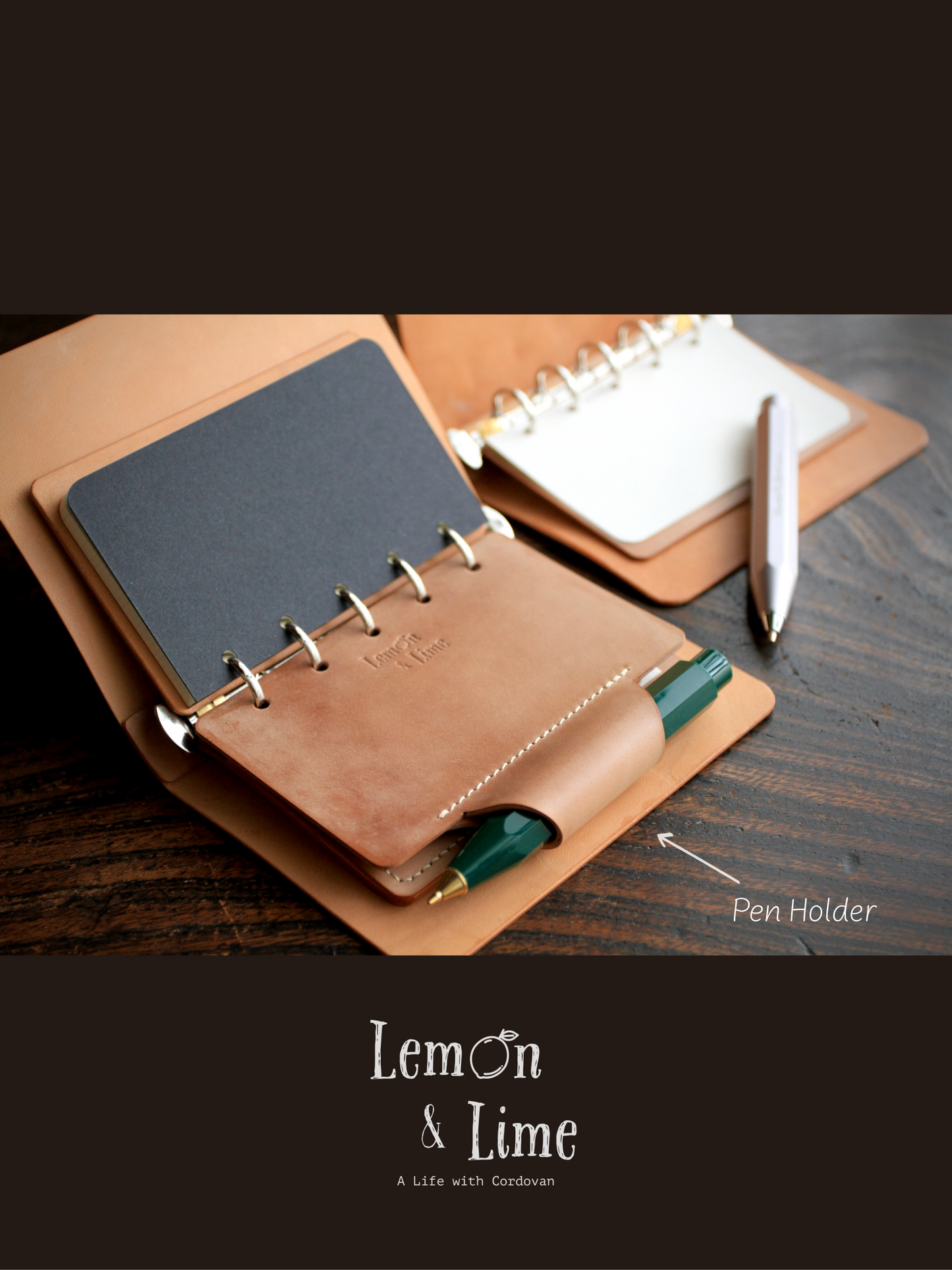 Shell Organizer (Mini 5 / 15mm)【Horween】シェルコードバンのシステム手帳 (ミニ5穴 / 15mm)