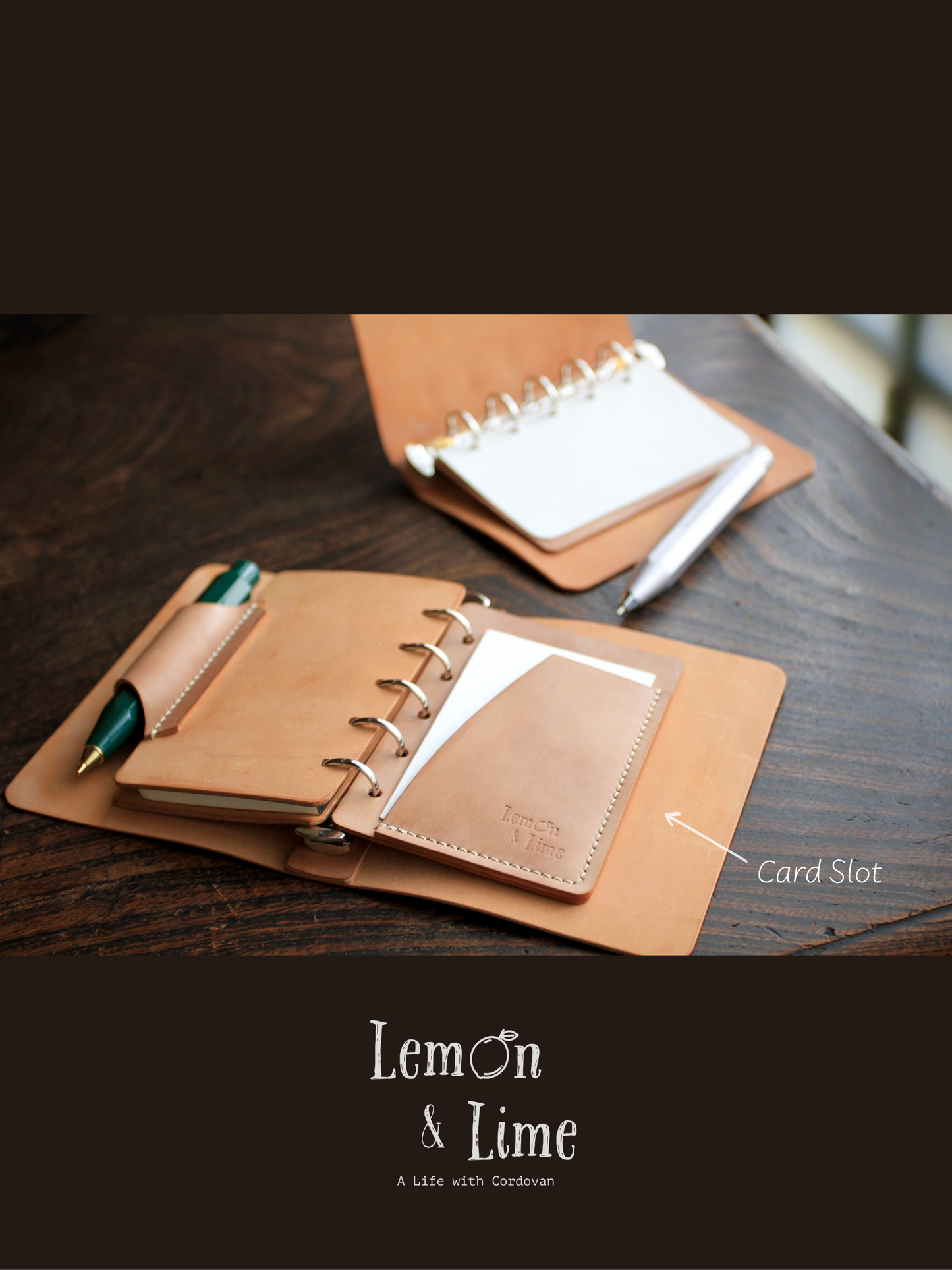 Shell Organizer (Mini 5 / 15mm)【Horween】シェルコードバンのシステム手帳 (ミニ5穴 / 15mm)