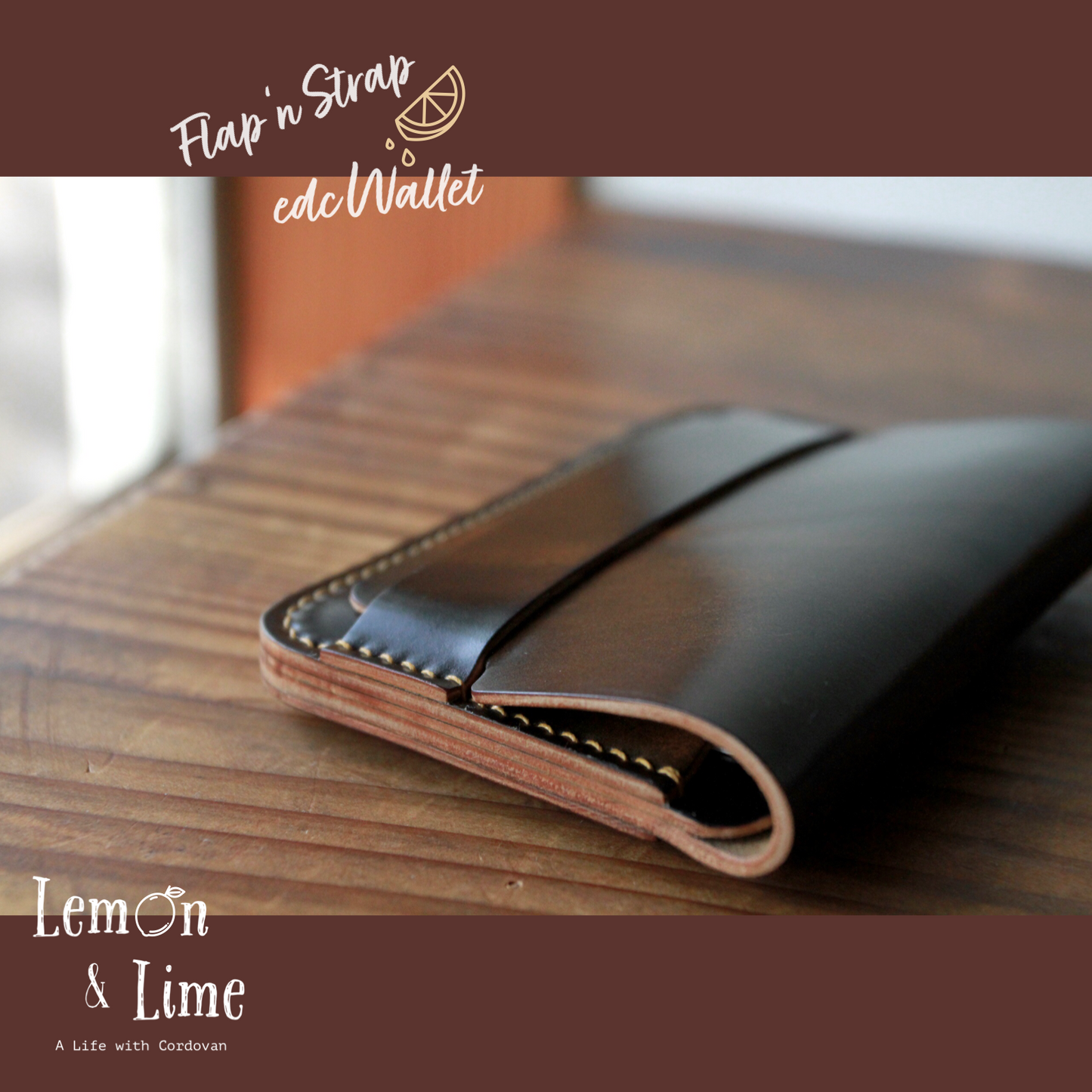 Shell Wallet / r12.5 / Flap and Strap【Horween】シェルコードバンの財布 / r12.5 / Flap and Strap