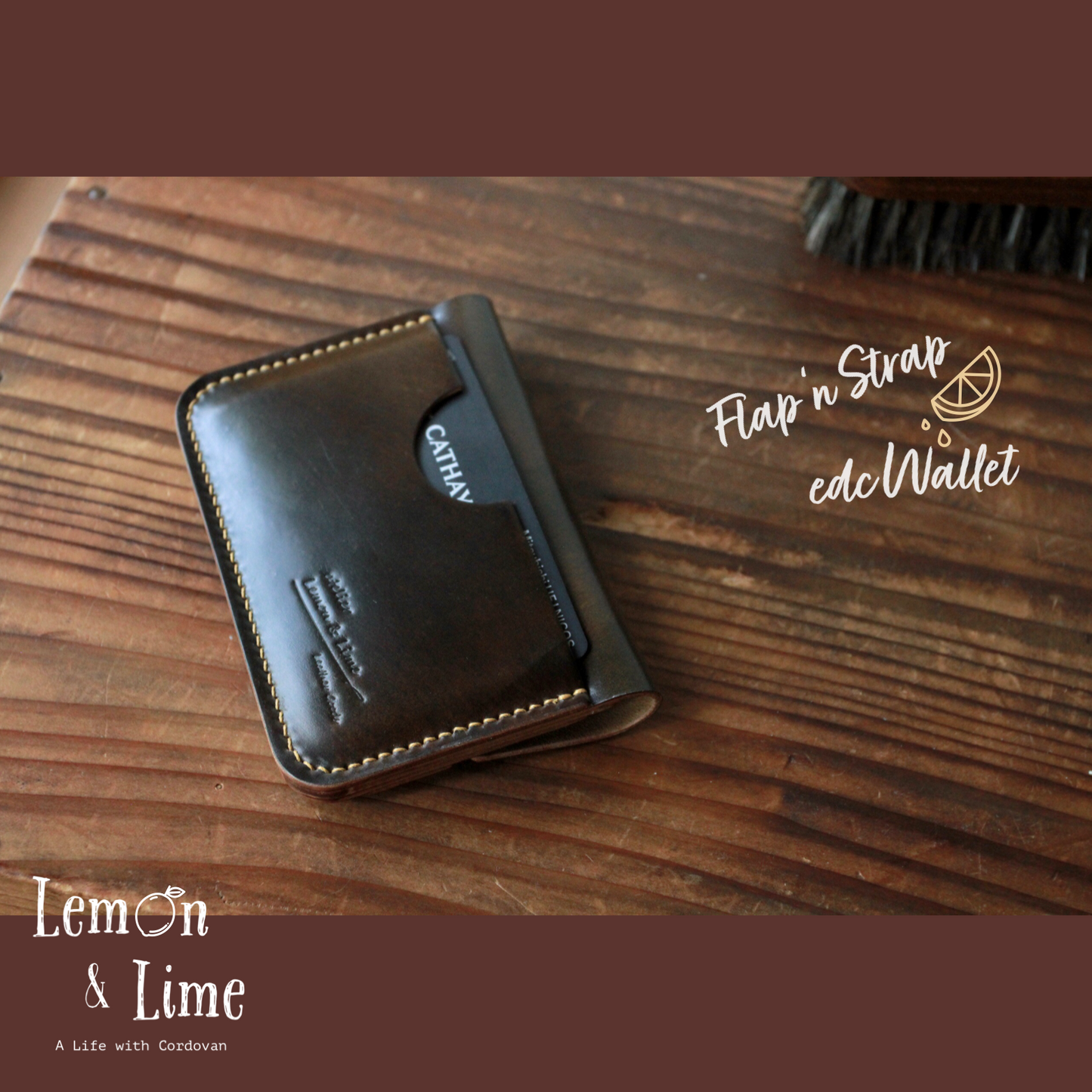 Shell Wallet / r12.5 / Flap and Strap【Horween】シェルコードバンの財布 / r12.5 / Flap and Strap