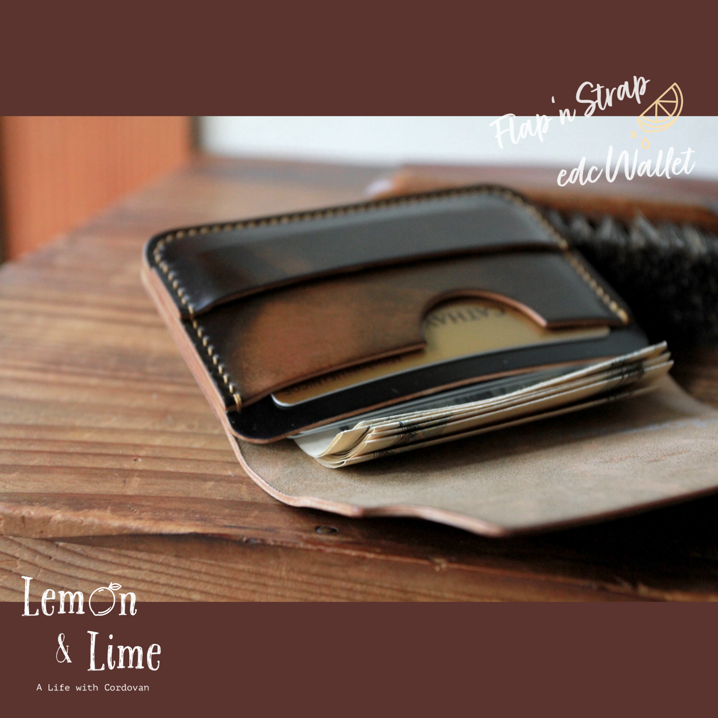Shell Wallet / r12.5 / Flap and Strap【Horween】シェルコードバンの財布 / r12.5 / Flap and Strap
