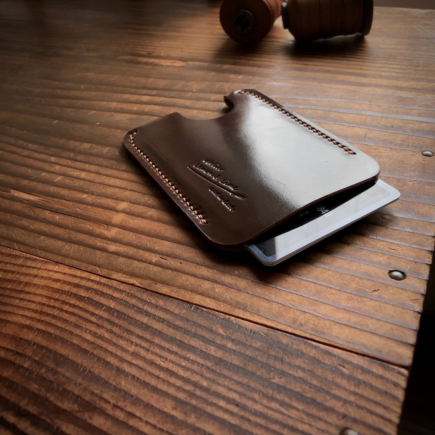Shell Wallet / Vertical / Single (1-pocket)【Horween】シェルコードバンの縦型のカードホルダー (1ポケット)
