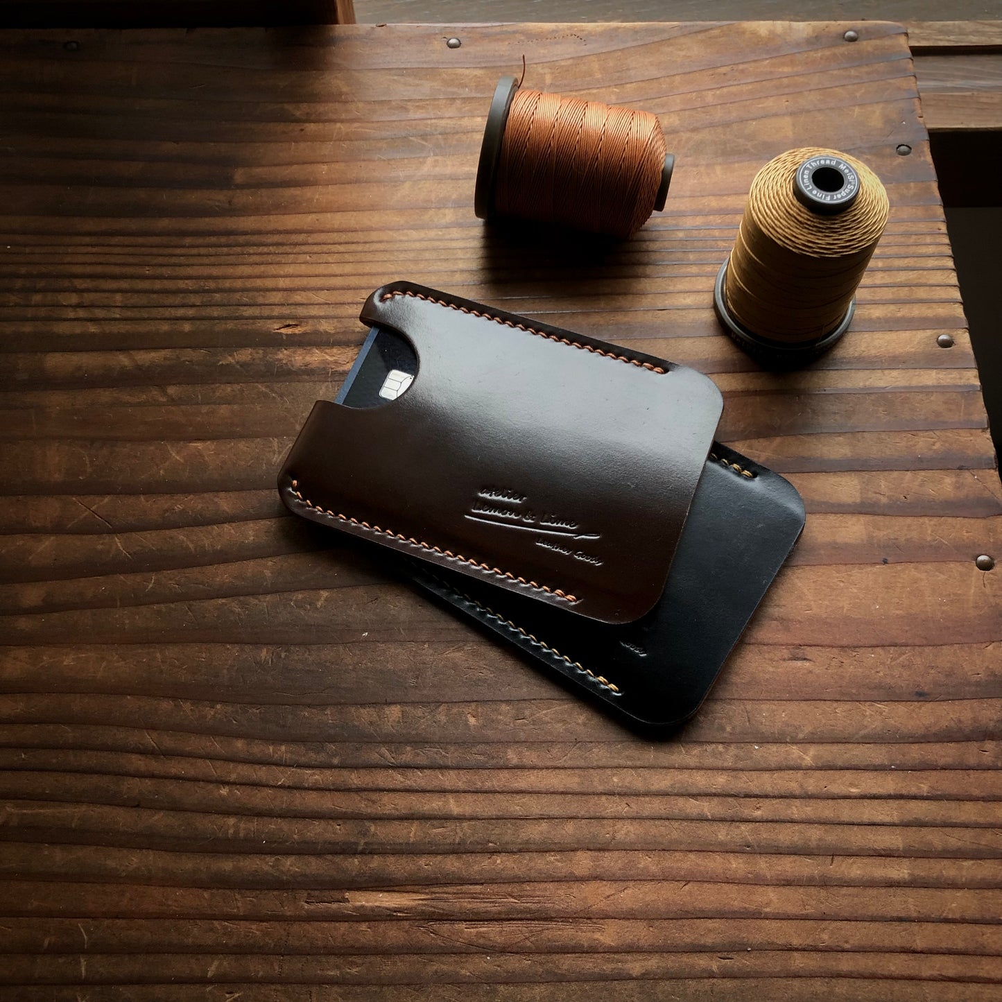 Shell Wallet / Vertical / Single (1-pocket)【Horween】シェルコードバンの縦型のカードホルダー (1ポケット)