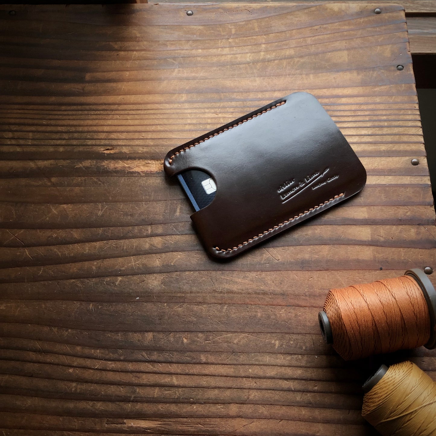 Shell Wallet / Vertical / Single (1-pocket)【Horween】シェルコードバンの縦型のカードホルダー (1ポケット)