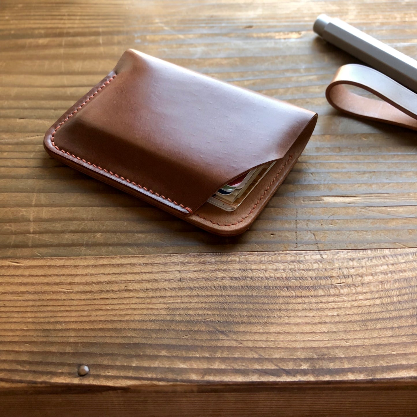 Shell Wallet / Simple / Vertical + Horizontal【Horween】シェルコードバンのシンプルなカードホルダー (縦+横型)