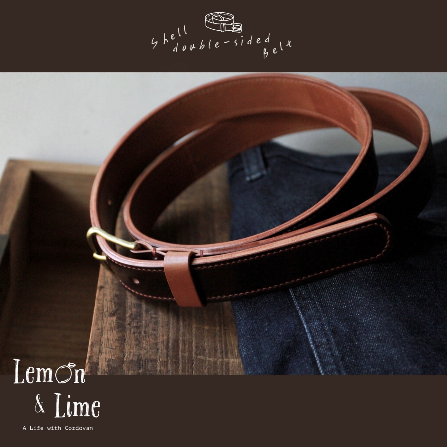 Shell Double-sided Belt【Horween】シェルコードバンのベルト